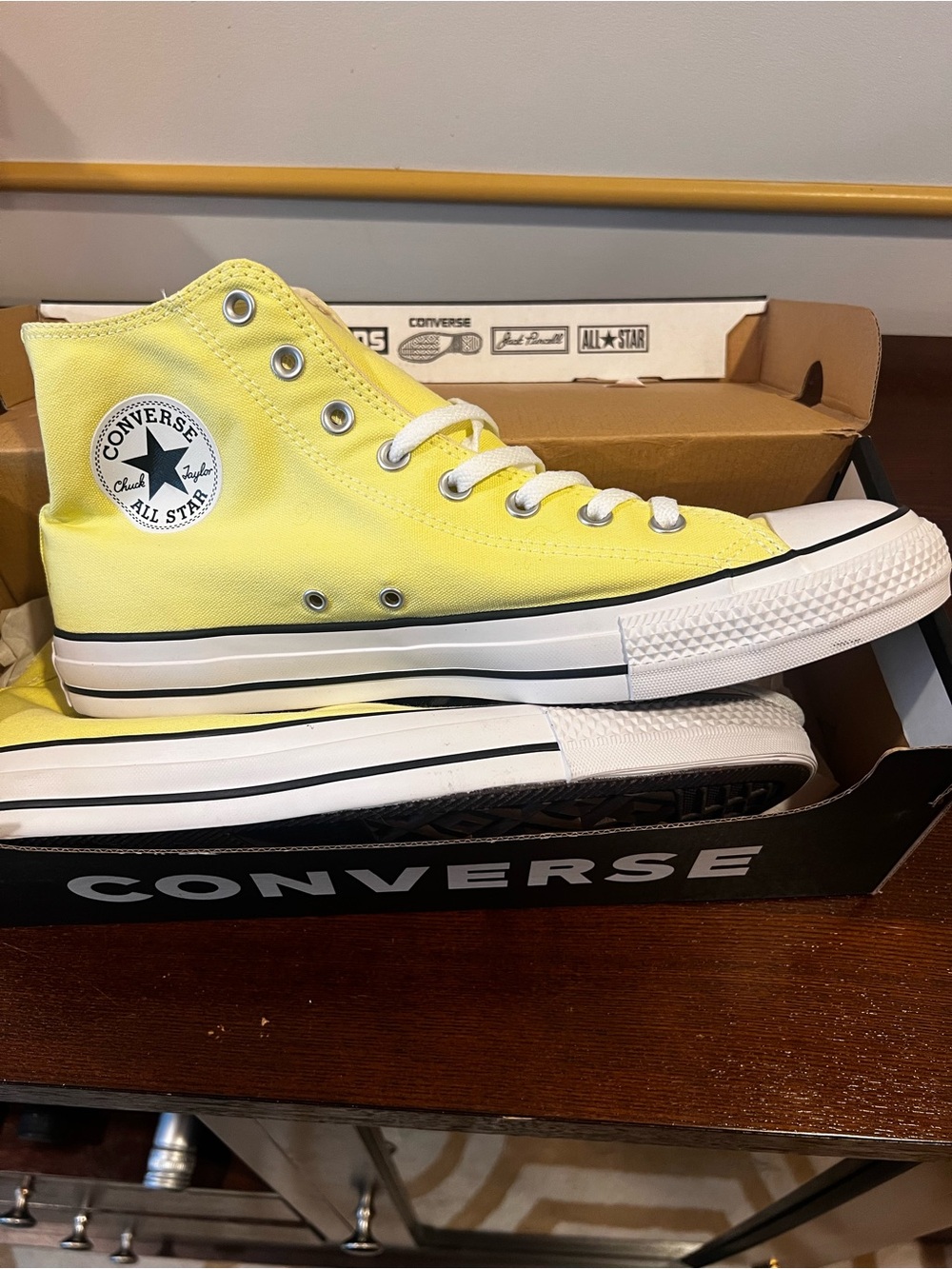 New- never worn Converse Yellow High-Top Chuck Taylor All Star Sneakers